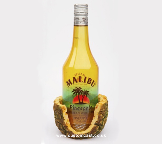 Malibu Pineapple resin bottle display